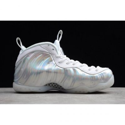 Nike Bayan Air Foamposite One Beyaz / Mavi Basketbol Ayakkabısı Türkiye - F2OO24X2